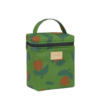 Sac isotherme pour biberon et déjeuner Hyde Park - Nobodinoz - Green tulips