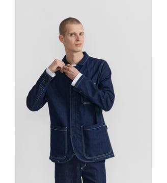 veste Ezkio non doublée en coton bleu - Agnès b. - Bleu denim