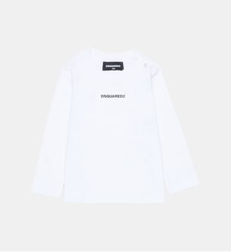 T-shirt à manches longues avec logo - Dsquared2 - Blanc