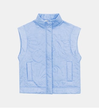 Veste col montant  imprimé graphique NALINGA - La Petite Etoile - Bleu