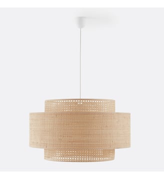 Suspension / Abat-jour double Ø60 cm - La Redoute Interieurs - Naturel