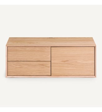 Meuble TV L110 x P42 cm plaqué chêne - AM.PM - Chêne naturel