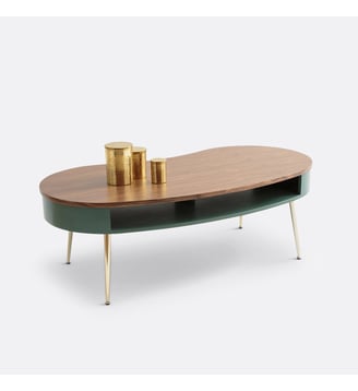 Table basse TOPIM - La Redoute Interieurs - Vert et noyer