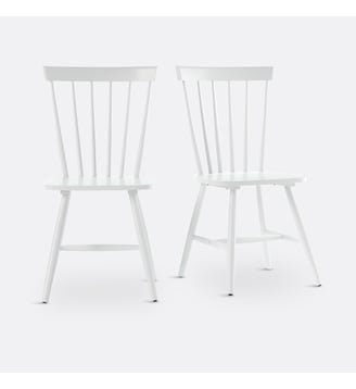 Lot de 2 chaises à barreaux hévéa massif La Redoute Interieurs