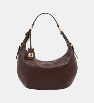 Sac en cuir effet froissé -LUNA - Gerard Darel - Marron