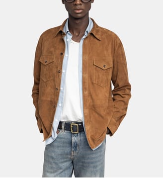 Chemise Sergy Cuir Suede - Zadig&Voltaire - Marron daim