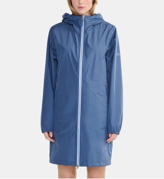 Veste mi-longue imperméable RAINPACK 90 - Aigle - Bleu moyen