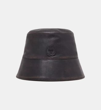 Bob en cuir vieilli - Maje - Marron foncé