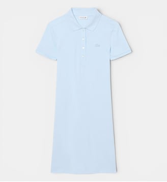 Robe polo slim fit en mini Piqué stretch - Lacoste - Bleu clair ruisseau