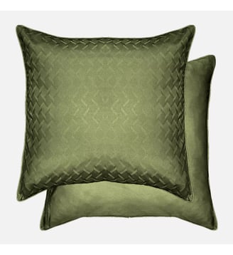 Lot de 2 taies satin de coton - Garnier Thiebaut - Vert