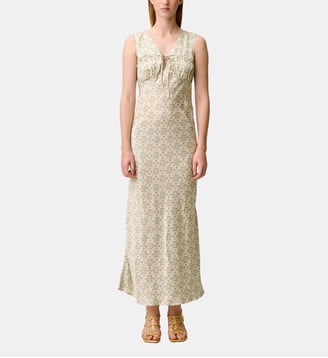 Robe satinée motif - Claudie Pierlot - Print clair