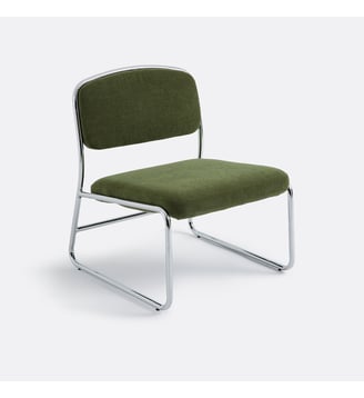 Fauteuil chrome et tissu - La Redoute Interieurs - Vert
