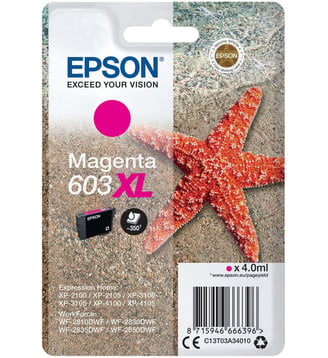 Cartouche d'encre 603XL Magenta Etoile de mer - Epson - Rose