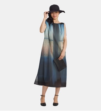 robe évasée en coton - Agnès b. - Multicolore