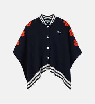 Cape en tricot - Kenzo Kids - Bleu mistral