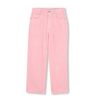 Pantalon velours broderie - Zadig&Voltaire Kids - Wild rose
