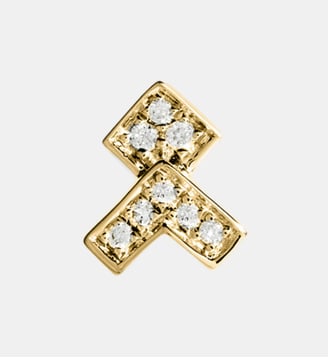 Boucle d'oreille Stairway Flèche Diamants et Or Jaune - Statement - Or jaune