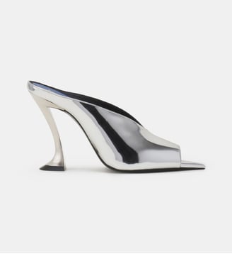Mule Midnight Step En Cuir Métallique - Lanvin - Argenté