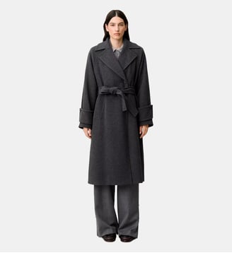 Manteau mi-long laine mélangée Claudie Pierlot