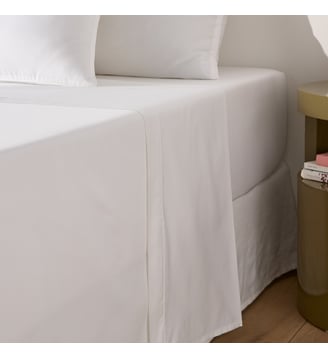 Drap plat uni en satin de coton, 153 fils La Redoute Interieurs