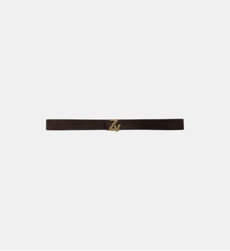 Ceinture ZV Initiale La Belt 30mm Suede - Zadig&Voltaire - Marron wood