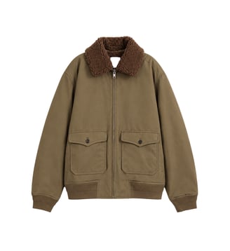 Blouson col fourré amovible - Ikks - Vert kaki
