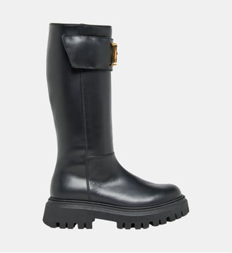 Bottes hautes avec plaque métallique Dsquared2