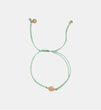 Bracelet cordon Rosa - Vert - YAY Paris - Saphir vert clair