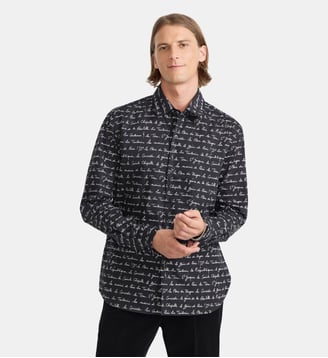 chemise en coton sérigraphié - Agnès b. - Noir