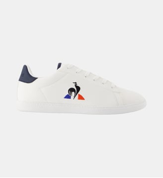 Baskets basses Court Set 2 - Le Coq Sportif - Blanc et rouge