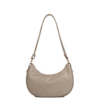 Petit sac besace Donna Aria en cuir - Lancaster - Mastic