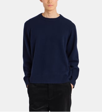 pull Coudières en cachemire noir - Agnès b. - Bleu nuit