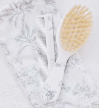 Brosse et peigne - Imprimé inspiration Toile de Jouy - Tartine Et Chocolat - Gris clair