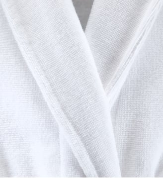 Peignoir long en coton - Desforges - Blanc