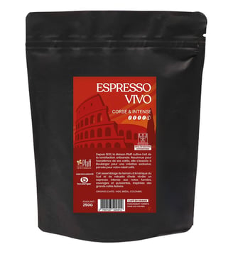 Café en grain 250G Espresso Vivo - Intensité 4 - Pfaff - Standard
