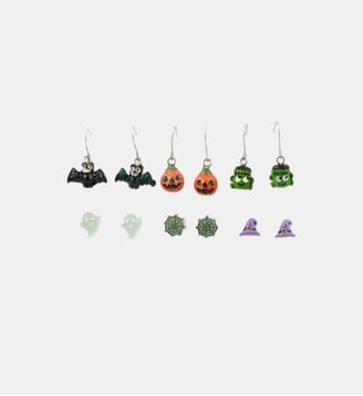 Set de 6 paires de boucles d'oreilles Halloween - Balaboosté - Multicolore