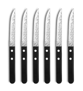 Coffret 6 couteaux steak - Amefa - Noir