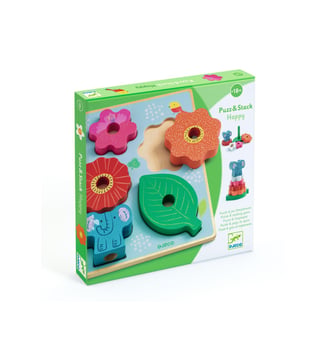 Puzzles relief - Puzz & Stack Happy - Djeco - Multicolore