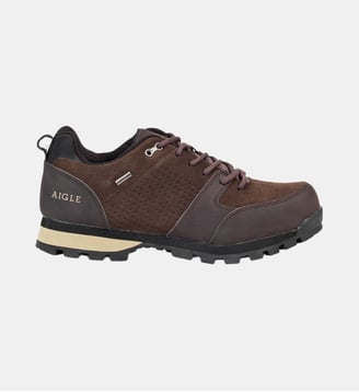 Chaussures de marche en cuir PLUTNO MTD LT - Aigle - Marron foncé