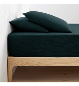 Drap-housse uni gaze de coton bonnet 30cm La Redoute Interieurs