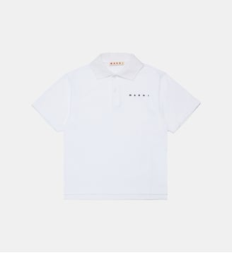 Polo avec logo sur la poitrine - Marni - Blanc