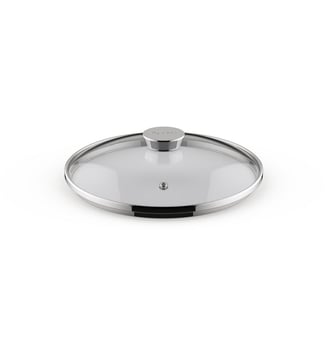 Couvercle en verre - Ø20 cm - Lagostina - Transparent et acier