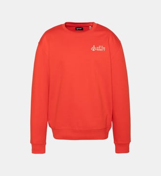 Sweatshirt col rond - Schott - Orange