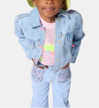 Veste en jean - Billieblush - Double stone et bleach