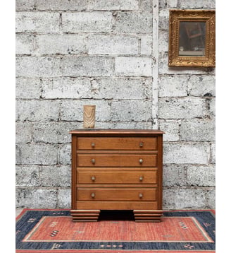 Commode en bois massif Garance N°675- Produit chiné - Debongout - Marron