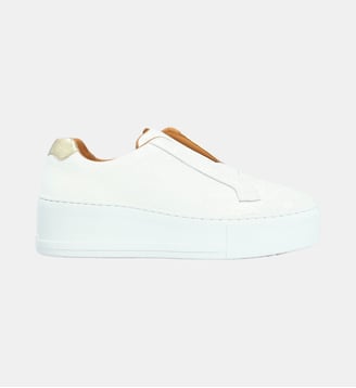 Basket slippers taylor - cuir lisse - Charles Kammer - Blanc