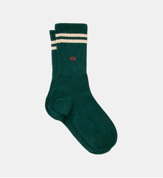 Chaussettes en coton peigné retro - Billybelt - Vert
