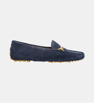Mocassin driver hampton - cuir velours - Fairmount - Bleu