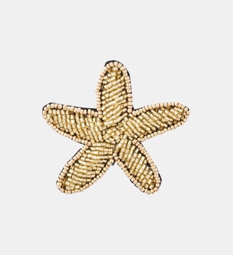 Broche étoile de mer perles de rocaille Balaboosté