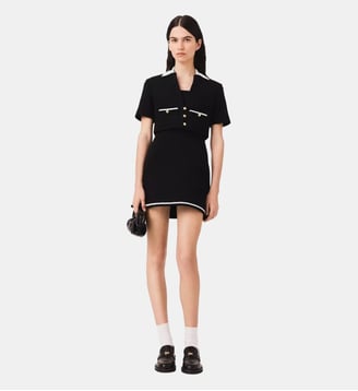Robe en tweed 2-en-1 - Maje - Noir